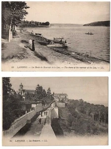 LOTE DE 2 POSTALES ANTIGUAS LANGRES FRANCIA 99219 OS - Imagen 1 de 5