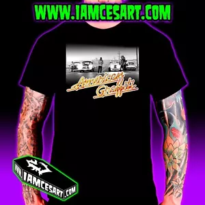 American Graffiti Men's 100% Cotton DTG Tee Hotrods Car Classic Movie iamcesart - Picture 1 of 2