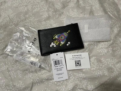 New Authentic Coach Mens Cosmic Zip Card Case Wallet, $150 - Image 1 of 4