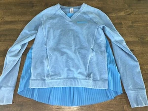 Size 10 Ivivva Lululemon blue activewear sweatshirt Long Sleeve Pleated Back - Picture 1 of 4