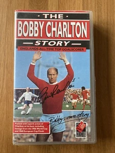 BOBBY CHARLTON SIGNED VHS THE BOBBY CHARLTON STORY WITH C O A - Picture 1 of 5