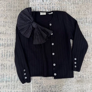 valentino vintage black wool cardigan size medium - Picture 1 of 8