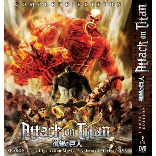 DVD Anime Attack On Titan Season 1+2+3 +6 SP, Lost Girls & Junior High  English