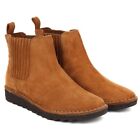 Clarks Olso Chelsea Ladies Tan Suede Leather Ankle Boots Size UK 5 1/2D