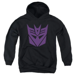 Transformers Kids Hoodie Purple Decepticon Logo Black Hoody - Picture 1 of 1