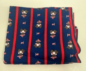 Teddy Bear Patriotic Flag 4th of July Sewing Fabric Navy Blue Red 36x43 1 Yard - Picture 1 of 3