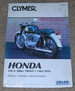 1965-1976 HONDA 450 & 500cc Twins Motorcycle Service Repair Manual Clymer NEW! - Picture 1 of 1