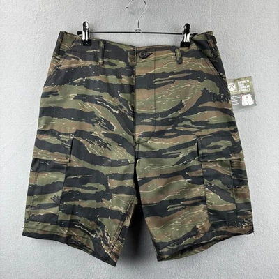 Tiger Stripe Camo Shorts Mens Small 30" Cargo Military Style BDU Rothco - Image 1 of 4