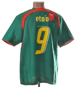 CAMISETA DE FUTBOL LOCAL CAMERÚN 2006/2007 PUMA TALLA L ETO'O #9 NUEVA CON ETIQUETAS FIRMADA - Imagen 1 de 7