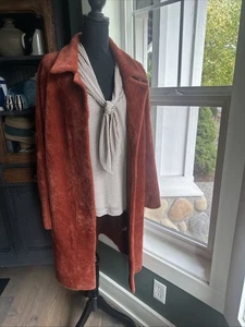 Cappotto donna Cyrus lungo color ruggine morbido taglia small perfetto per l’autunno - Foto 1 di 10