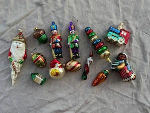 🎄 Vintage Glas Weihnachtsschmuck Set - Weihnachtsmann, Soldaten, Zug & mehr 42 - Bild 1 von 24