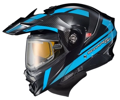 Casco de nieve modular Scorpion EXO-AT960 Hicks con escudo eléctrico térmico azul Foto 1 de 2