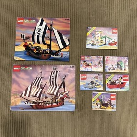 Lot Of 8 Lego PIRATES Manuals 🔥Skull's Eye Schooner 6286 Instruction 6268, 6234