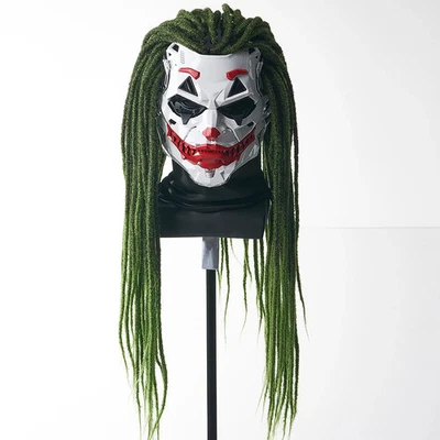 MARKENLOS Joker Maske Cyberpunk Clown Cosplay Halloween Rollenspiel PVC bunt