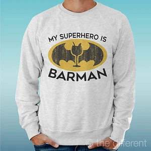 Felpa Uomo Barman My Superhero Idea Regalo - Imagen 1 de 1