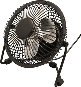 NEW 4" USB POWERED 2100 RPM DESK FAN, ADJUSTABLE 180 DEGREE FAN POSITION - Picture 1 of 3