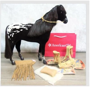 American Girl Kaya Steps High HORSE + SADDLE SET Appaloosa Bridle Sheepskin Pad - Picture 1 of 10