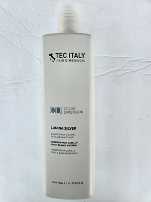 TEC ITALY COLOR DIMENSIÓN LUMINA CHAMPÚ PLATEADO PARA CABELLO GRIS Y BLANCO 33,8 FL OZ Foto 1 de 3