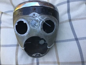 NORTON 1956 2 piece skull DOMINATOR HEADLAMP LUCAS REF MCH 58 - Picture 1 of 11