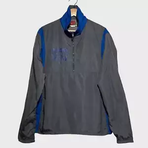 Vintage 1990s Nike Grey Tag Megans Run Gray & Blue Windbreaker Jacket Large L - Picture 1 of 4