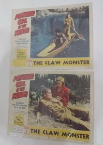 PANTHER GIRL OF THE KONGO LOBBY CARDS Lot x2 Republic Serial 1955 - Picture 1 of 3