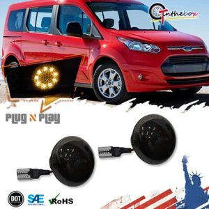 Par de repetidores de luces de señal LED ámbar de lente ahumada para Ford Transit Connect - Imagen 1 de 11