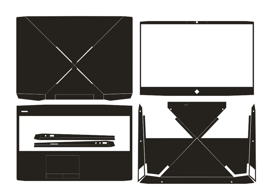 Carbon Sticker Skin Cover for HP Omen 15 DC0051nr dc0075TX dc0015nf dc0049TX 15" - Image 1 of 4