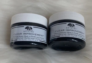 2 x Origins Clear Improvement Charcoal Honey Mask To Purify & Nourish 1oz Each - Picture 1 of 2