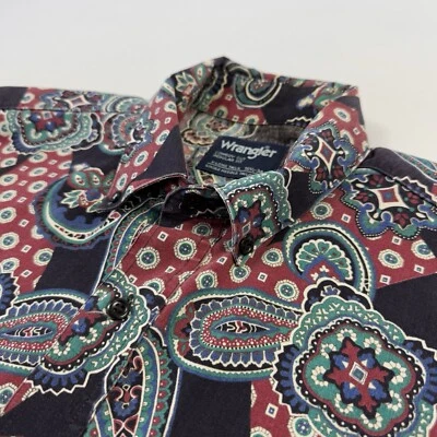 Camisa Western Wrangler Para Hombre Brushpopper Caisley Floral Multicolor Grande 16.5-34 Foto 1 de 4