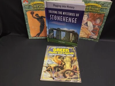 Educational Books-Lot of 4-Grades 7-12-Great Cond.-Stonehenge, Roman,Greek,Myth - Image 1 of 4