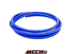 TUBO FRENO BLU in treccia inox aeronautico colorato AN3 PTFE teflon frizione 3AN - Imagen 1 de 2