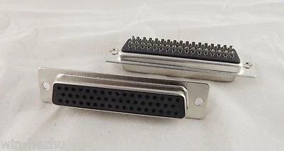 5x D-SUB 50 Pin DB50 Female Jack Solder Type Straight Adapter Connector 3 Rows - Image 1 of 4