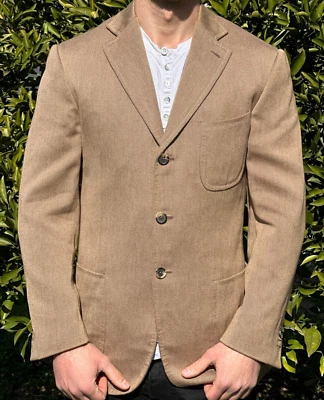 2850$ Isaia Napoli Bamboo Exclusive Made Royal Suit Formal Jacket Size 46 S 7R - Image 1 of 4