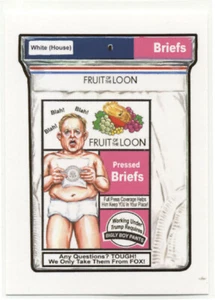 Wacky Packages Trumpocracy The First 100 Days Card #51 Fruit of the Loon - Picture 1 of 2