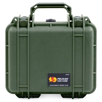 OD Green Pelican 1300 case with foam. - Image 1 of 4