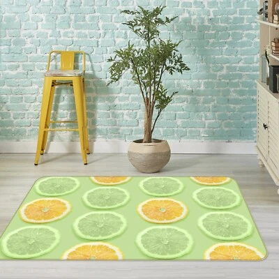 3D Green Lemon Slice ZHUA3295 Game Non Slip Rug Mat Photo Carpet Zoe - Image 1 of 4