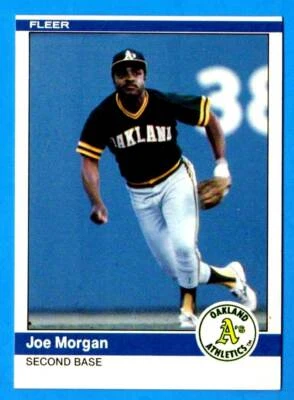 1984 Fleer Update JOE MORGAN (ex-mt) Oakland A's - Image 1 of 2