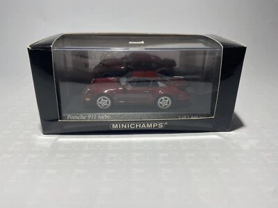Porsche 911 Turbo 1990 red metallic MINICHAMPS 1/43 - Immagine 1 di 4