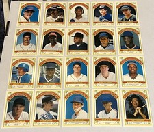 1989 JJ Nissen 20 Card Baseball Super Stars Set Ted Williams Mattingly Clemens