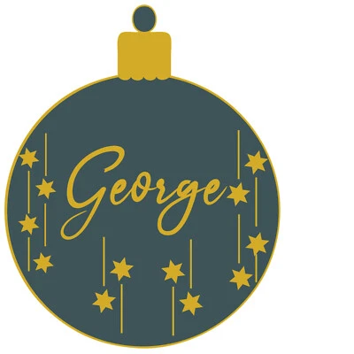 ESKVINYL Personalised 25 Bauble Christmas Gift Tags Present Stickers Labels Santa