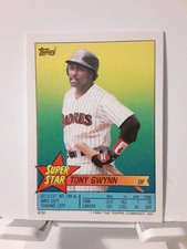 1989 Topps Mini Sticker Back Super Star Tony Gwynn #50 