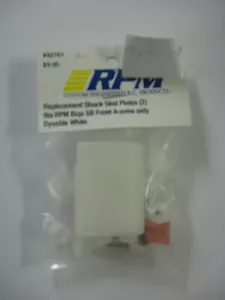 RPM 82161 Replacement Lower Shock Skid Plate Dyeable White Baja 5B/5T (2pcs) - Picture 1 of 1