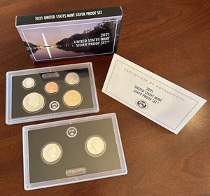2021 United States Mint Silber Proof Set: 7 Münzen, Box & COA - Bild 1 von 9