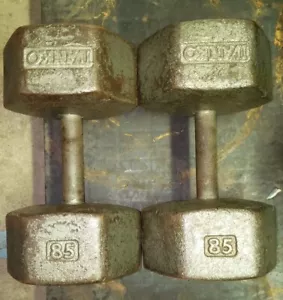 Vintage Ivanko 85lb Hex Dumbell 1 (SOLD As SINGLES) {2 In Stock} - Picture 1 of 4