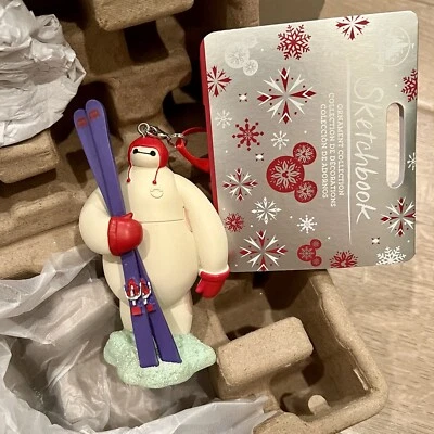NWT 2022 Baymax With Skis Big Hero 6 Disney Ornament Sketchbook Collection - Image 1 of 3