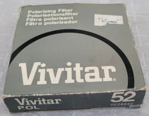 Vintage Vivitar Camera Lens 52mm Slim Line Polarizing Filter s/Case & Orig. Box - Picture 1 of 6