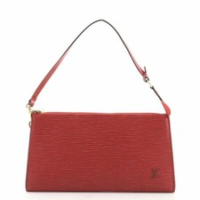 louis vuitton red handbolsa