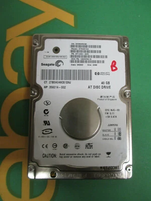 Seagate 40GB IDE PATA 2.5" Laptop Hard Disk Drive HDD ST94019A (I119-B) - Image 1 of 4