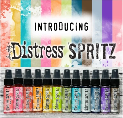 Ranger Tim Holtz DISTRESS SPRITZ СПРЕИ - все 12 цветов комплект - в наличии - Изображение 1 из 4