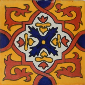 25 PCS 4x4 C120 Tiles Ceramic Mexican Talavera Handmade Tiles - Picture 1 of 1